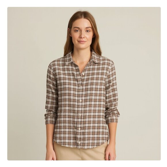 Current/Elliott Plaid Button Down Shirt Size Small EUC - Picture 1 of 4